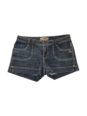 Y2K Low Rise Liquid X Jeans Shorts